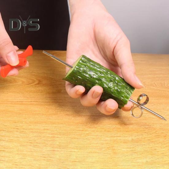 10Pcs Potato Spiral Cutter Fruit And Vegetable Spiral Twist Cutter Stainless Steel Spiral Chips Cutter for Barbecue Picnic Camping