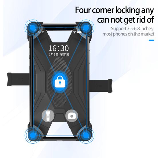 Mobile Phone Holder Blocking Anti-skid Four No Button Corner Locking Convenient Operation Cellphone