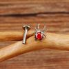 Right Grand ASTM F136 Titanium 16G CZ Spider Cartilage Earring Animal Spider Helix Tragus Lobe Stud Halloween Piercing Jewelry