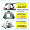 Fully Automatic Fiberglass Pole Tent Support for Outdoor Camping