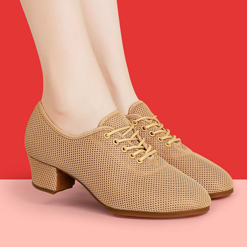 Women's Latin & Ballroom Dance Shoes - Soft Sole, Breathable, Lightweight, Ideal for Teachers, Training & Square Dance.