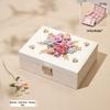 Exquisite High-End Floral Jewelry Box - Luxurious Ornament Storage for Birthday Gifts