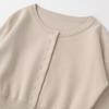  European and American style, new women's fashion, versatile, slim-fit, silhouette short long-sleeve knit sweater