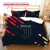 Juventus F.C Muster Bettwäsche Bettdecken-Set Heimdekoration Geschenk (1 Bettbezug + 2 Kissenbezüge (ohne Füllung)).xwn