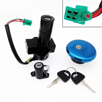 1 Set Motorcycle Lockset Ignition Switch Lock Fuel Gas Cap Cover Seat Lock With 2 Keys For Suzuki GN250 GS750 1980 1985-2001