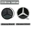 Bilklistremerke For Mercedes Benz Krom Sølv Og Glans Svart Bil Front Grill Stjerne Emblem Opplyst Logo For Mercedes Benz C