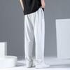 Li Ning Logo Print Casual Elastic Waist Mid Rise Knitted Sports Pants Men bottoms Light-Gray YKLT317-2
