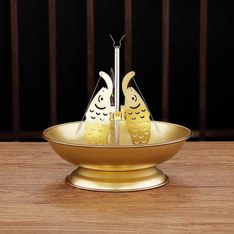 Sandalwood Incense Rack Home Decor Three Fish Fragrance Tray Household Buddha Incense Burner Mosquito Coil Bracket