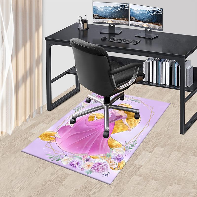Princess Pink Dress Carpet For Playroom Bedroom Living Room Sofa Home Decorkids Game Area Rug Nonslip Floor Mat