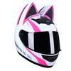 Women's Full Face Cat Ear Motorcycle Helmet - Universal for All Seasons