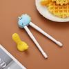 304 Stainless Steel Baby Tableware Set - Includes Spoon, Fork, Anti-Fall Cute Cartoon Chopsticks for Kids