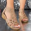 New Roman Sandals for Women  Summer New Soft Sole Outer Wear Women Wedge Sandals Fashion Casual Designer Shoes for Women