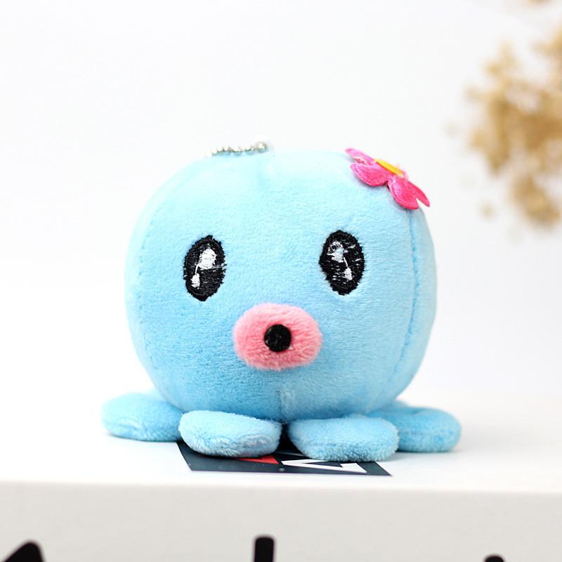 Adorable Octopus Plush Doll Keychain Cute Stuffed Animal Short Plush Toy For Bags