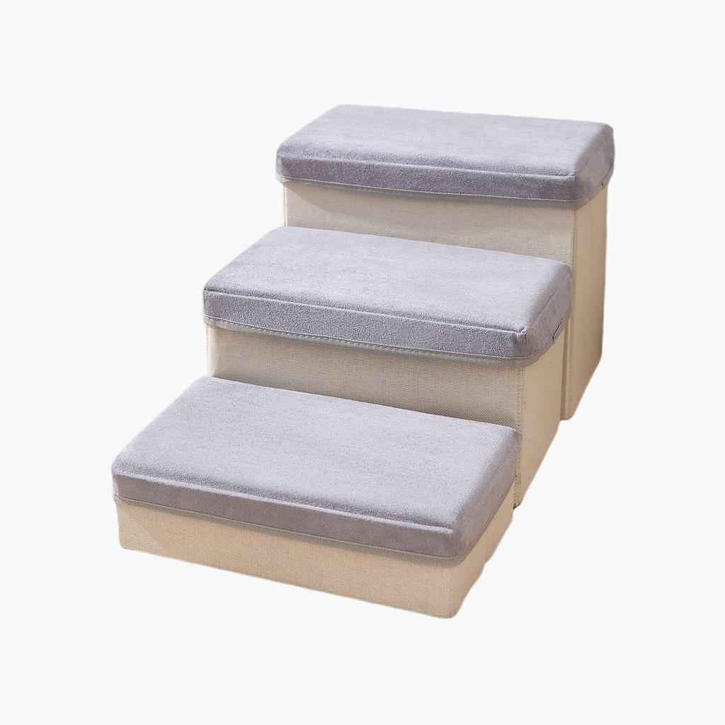 Dog Stairs Pet Ladder Wide Detachable Washable Cover Portable Soft Stairs Fit Kittens Small Dogs Kitty Climbing Up Home