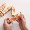 4-sided Cartoon Baby Kids Wooden Rotating Rattle Animal Matching Newborn Soothing Toy Rotate Blocks Rotating Puzzle Montessori Toys for Babys 1pcs