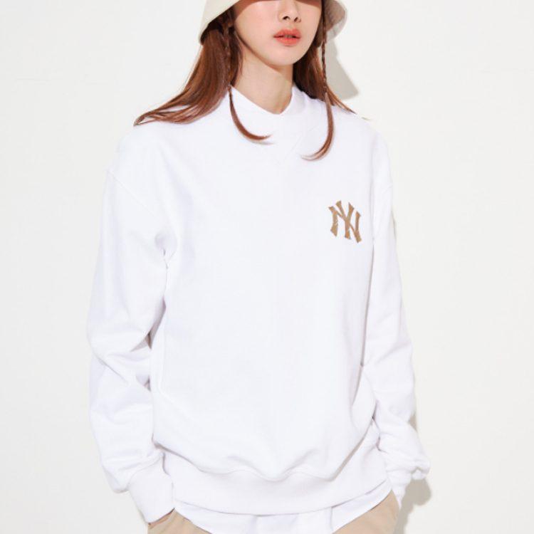 MLB Sweatshirts Unisex White Crew Neck Moderate Regular 3AMT00121-50WHS