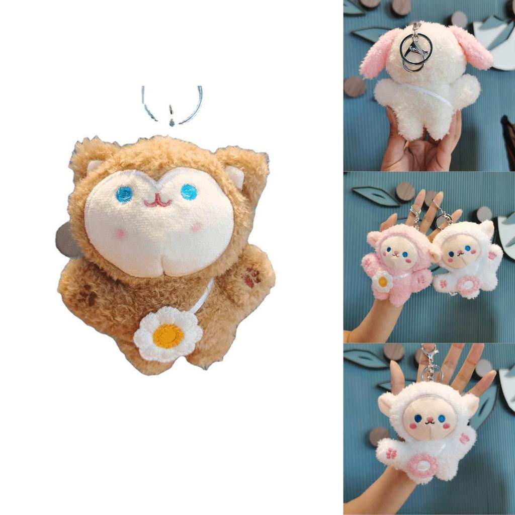 Adorable Plush Sheep Backpack Buddy Cute Animal Doll Bag Keychain Toy Gift