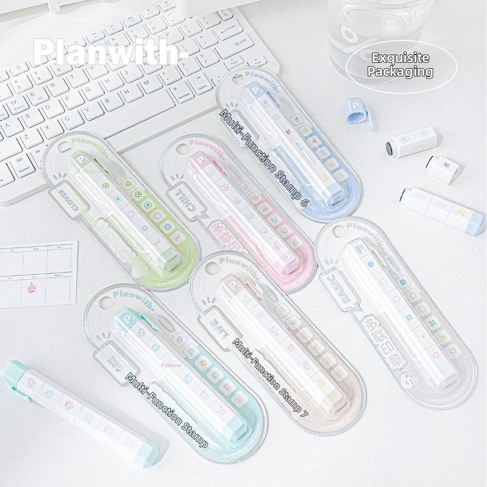 Tecknad sigillpenna självbläckande dagbokssigill söt att-göra-lista journalstämpel barngåva skolbrevpapper