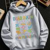 Warmer Winter-Kapuzenpullover für Jungen & Mädchen – Lässiger Pullover mit Buchstaben-Print, Langarm-Kapuzenpullover für Outdoor-Sport