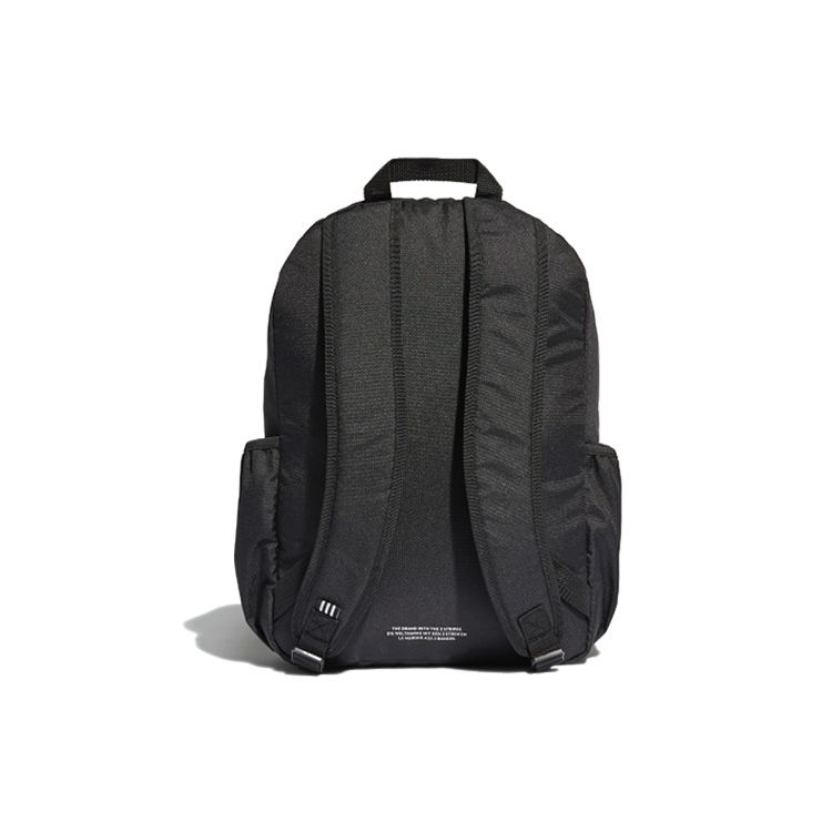 Adidas Originals Three Stripes Sport Simple Retro College Style Large Capacity Polyester Backpack Unisex Backpack Black FM0724
