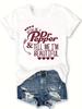 Dr Pepper Graphic Tee Soft and Breathable T-shirt with a Round Neck and Regular Fit for Women Comfortable Polyester Blend