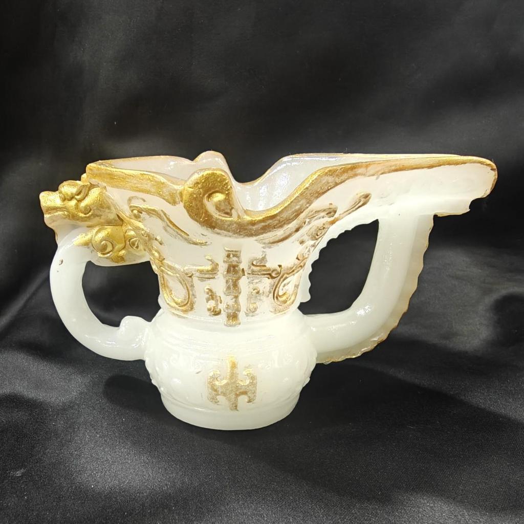 Luminous Resin Dragon Horn Cup: Home & Office Decorative Ornament Gift
