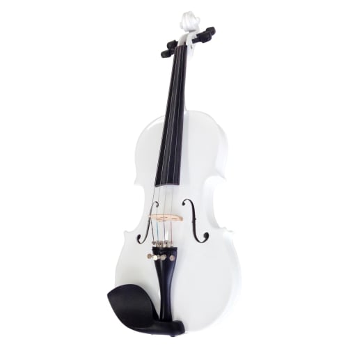 Hallstatt V-12/WH White Violin, 4/4 Size (Standard Size)