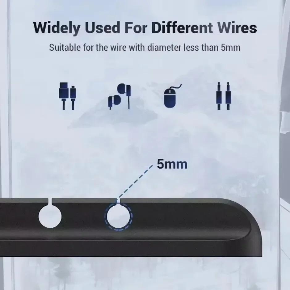 2 Pezzi Organizzatore Cavi Gestione Porta Cavi Flessibile Avvolgicavo USB Ordinato Clip in Silicone Per Mouse Tastiera Auricolari Protezione