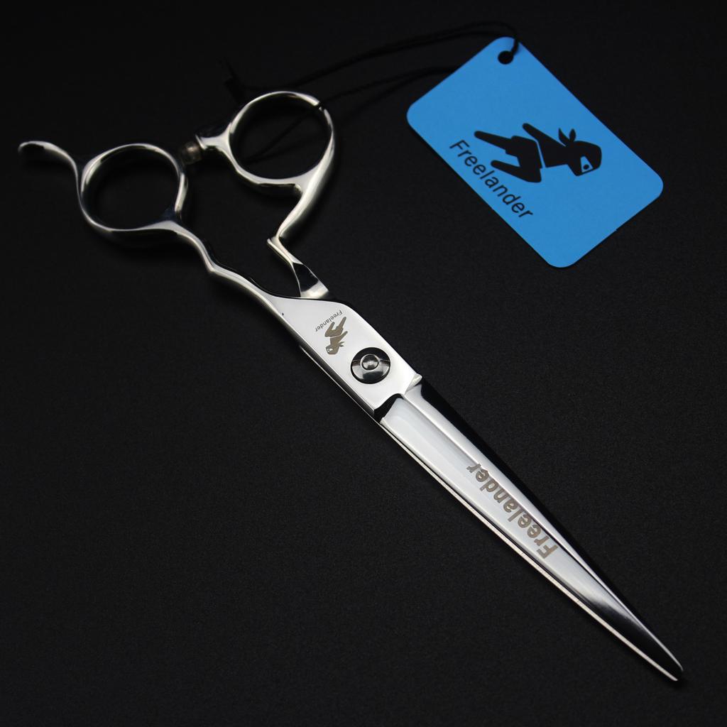 7.0 Inch Freelander 440C Personalized Curved Handle, Hair Scissors, Pet Scissors, Flat Scissors Px