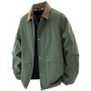 Men's Plus Size Loose Jacket - Spring/Autumn Trendy Lapel Top for Extra-Large Sizes