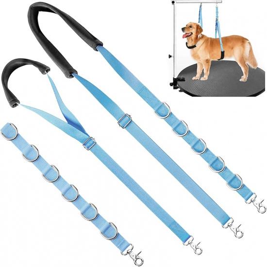 Dog Grooming Belly Strap - Dog Grooming Loops for Table Arm Extender with Clamp Extension Loop Bathing Restraint Leash No Sit Haunch Holder for Small