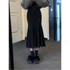 New Fall Women's Clothing Knitting Skirt High Waist A- Line Slimming Hip Skirt Retro Temperament Wild Mermaid Dress