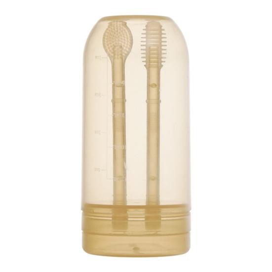 

1 Set Baby Toothbrush Food Grade Super Soft BPA Free Heat-Resistant Reusable Massage Teeth Silicone Baby Tongue Cleaner Toothbrush коричневый