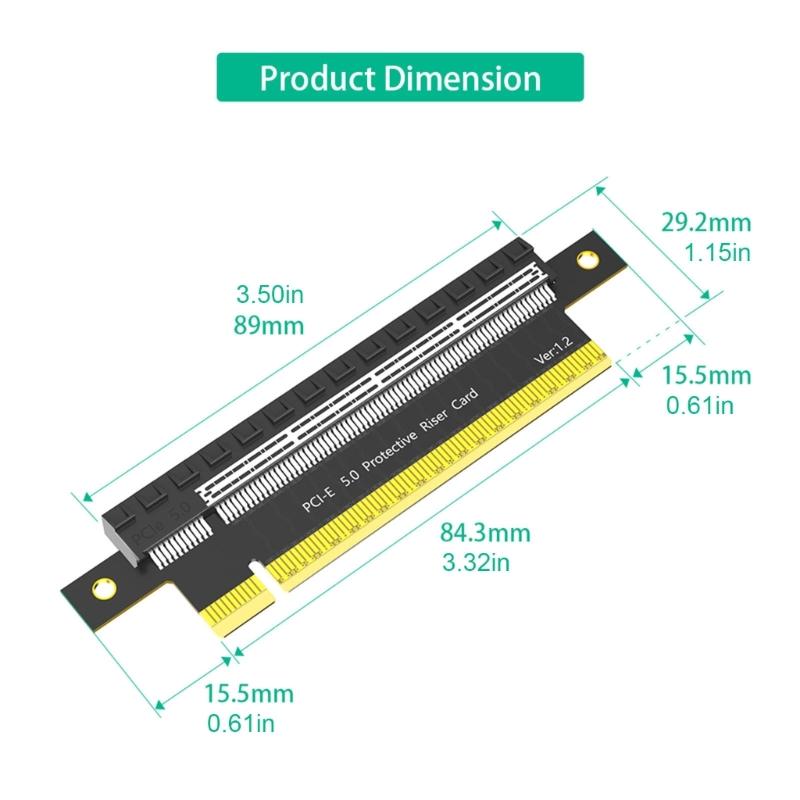 PCIE X16 5.0 Rising Extension Card 180 Degree Fast Speed Expansion Adapter for Optimaled Configurations