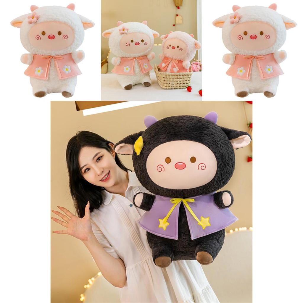 Sweet Sheep Plush Toy For Kids And Girls Home Decor 35/45/60/85cm Short Plush Stuffed Animal Doll