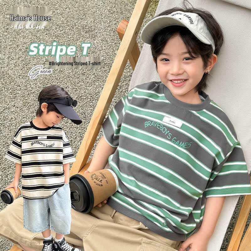 Boy s Striped Short-Sleeve T-Shirt 140