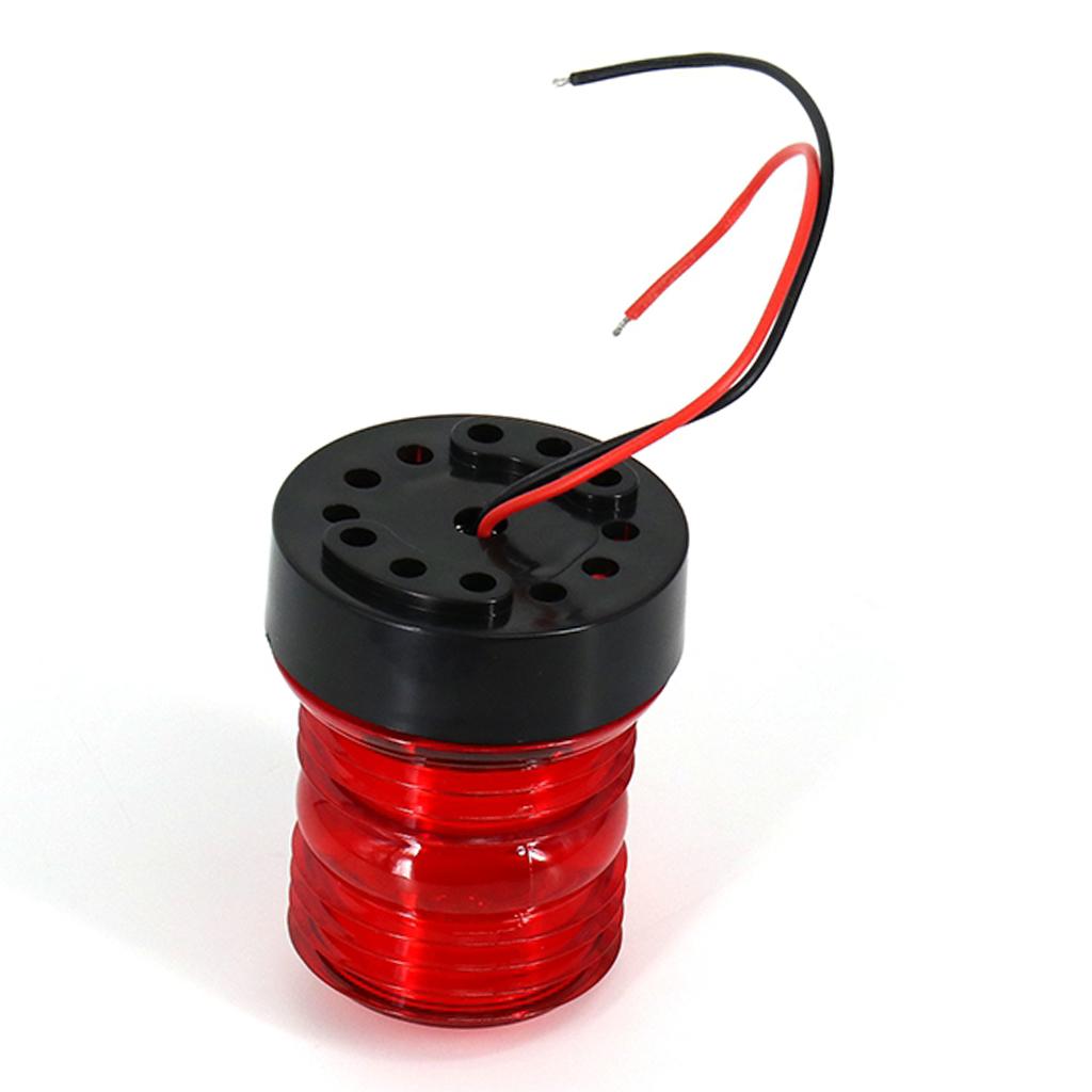 Skiff Marine LED Navigation Red 360 Degree Anchor Light Waterproof Signal Lamp for Yacht Pontoon Boats