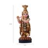 PolyMarble Guruvayoor Krishna Idol | Decorative Hindu God Statue | Kanhaji Murti Showpiece | Figurine Home Decor
