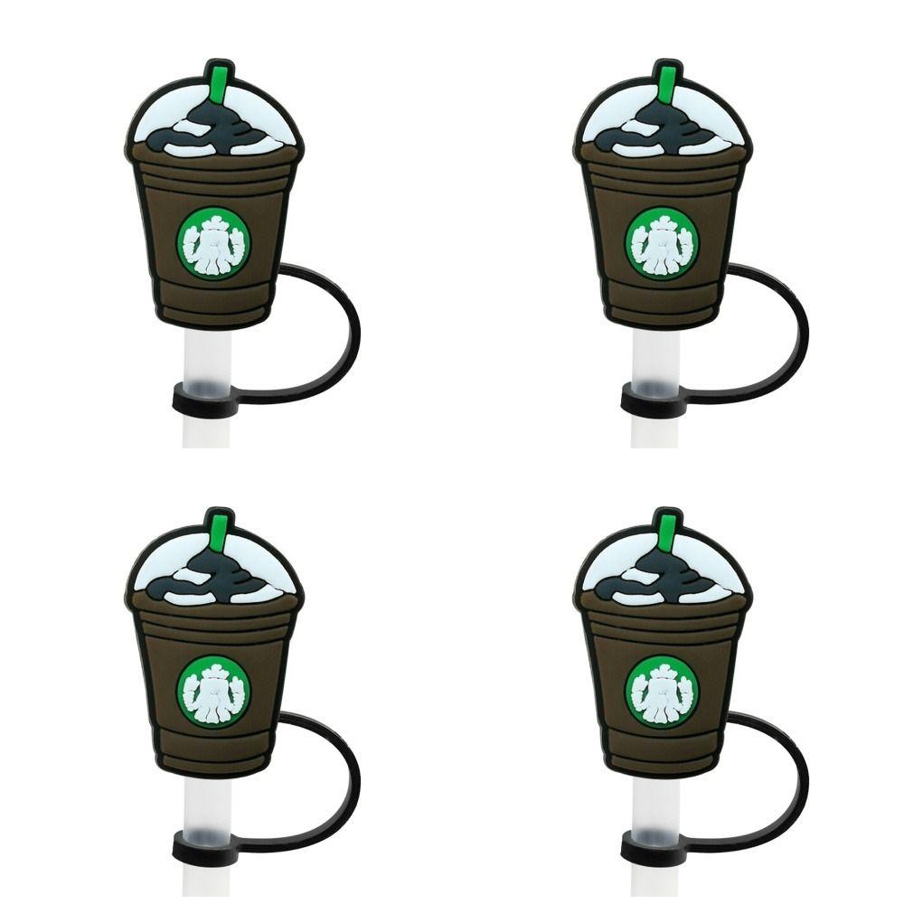 1/4Pcs BPA Free Drinking Straw Tips Cover Protectors Cap Straw Cap Durable Silicone Straw Cover