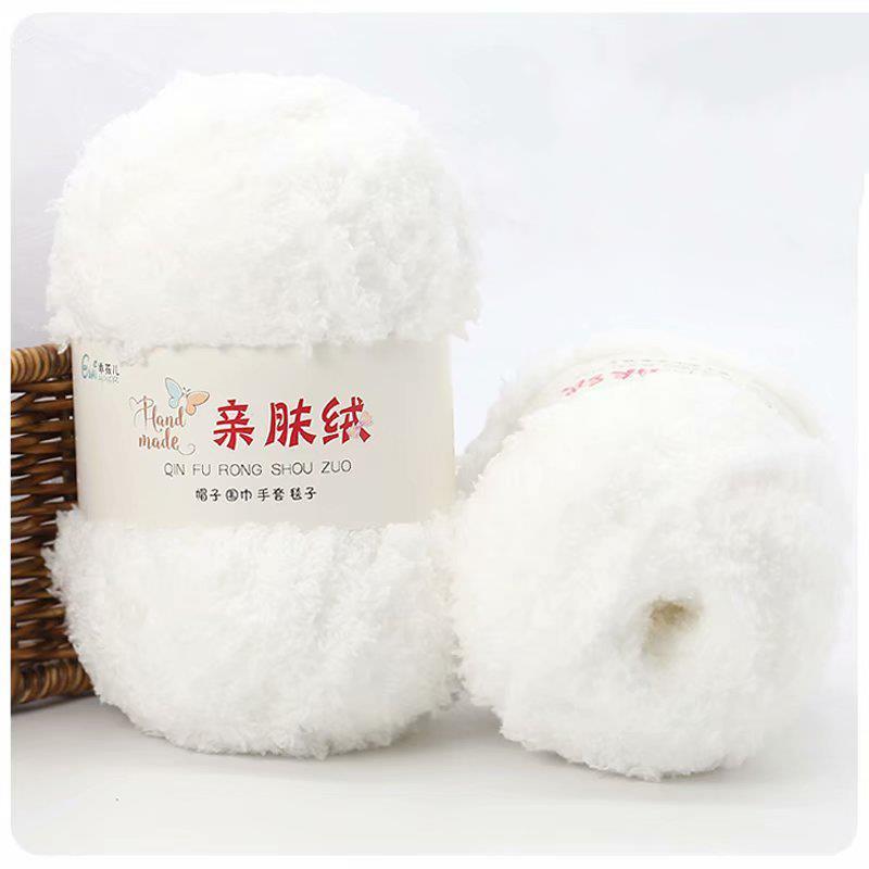 50 g/Bündel Chenillegarn, weicher, dünner Korallensamt-Handtuchfaden zum Stricken, Häkelgarn, Handstricken, Häkeln, DIY-Pullover, Puppen