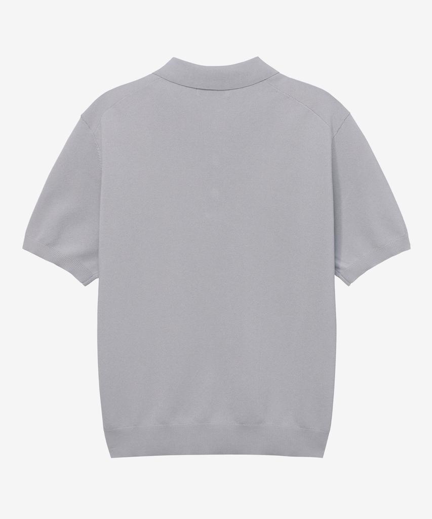 MINDBRIDGE [Couture] Collared Semi-Overfit Minimal Short Sleeve Knit - 2 Colors