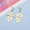 Korean Fashion Leaf Tassel Earrings - Women's Retro Christmas Style