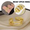 Anti Anxiety Ring Rotatable Ring For Women Men Anxiety Worry Finger Stress Relief Rings With Beads Adjustable Spinner Rings