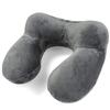 U-shaped Inflatable Travel Pillow Set: Includes Neck Support, Eye Mask, and Earplugs.