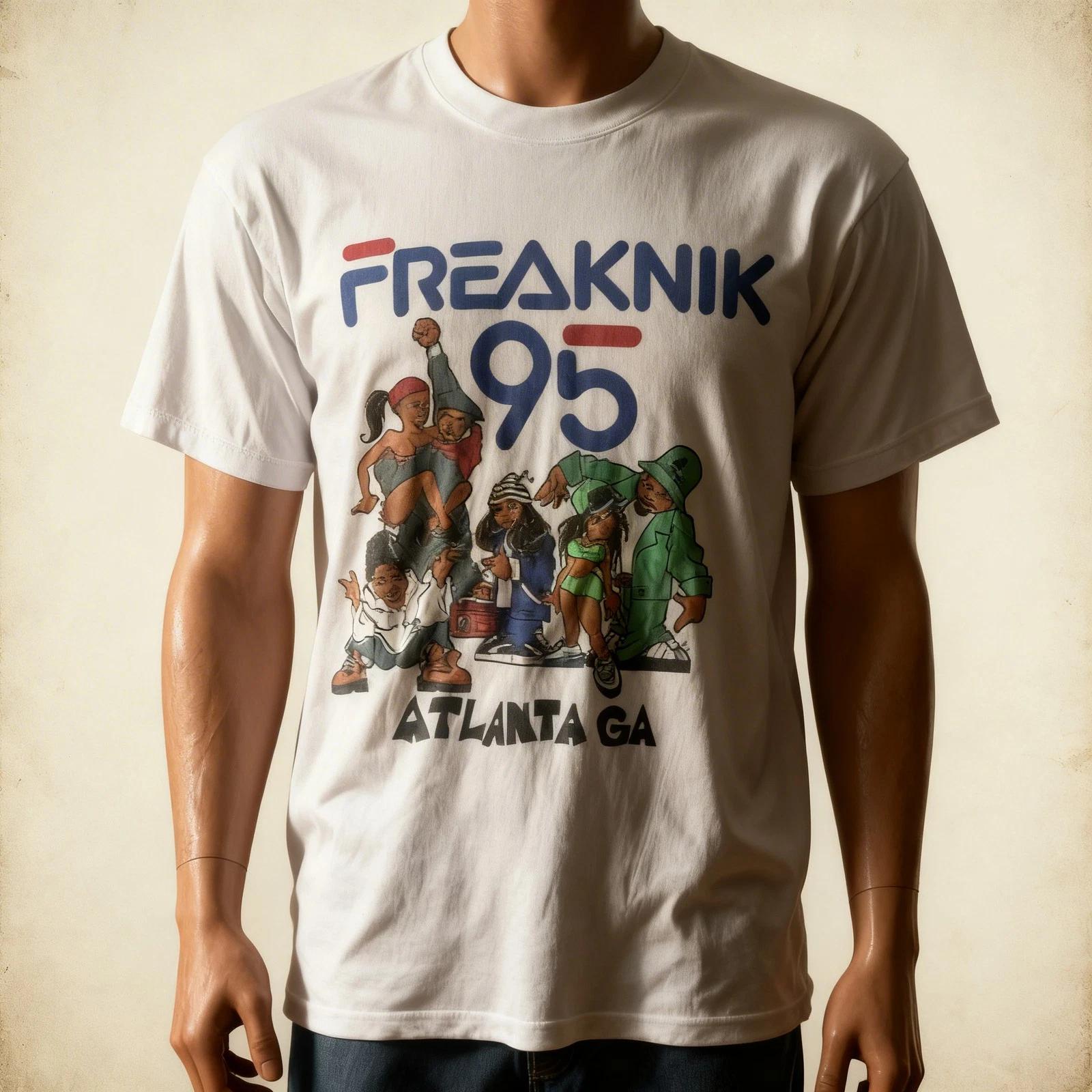 Vintage 1995 Freaknik retro short sleeve white color shirt 2XL