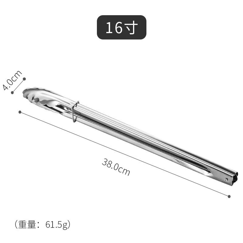 Stainless Steel Food Tongs Cooking BBQ Meat Clip Heat Bread Salad Kitchen Tool 12/14in Non-slip Utensils Kitchen Accessories