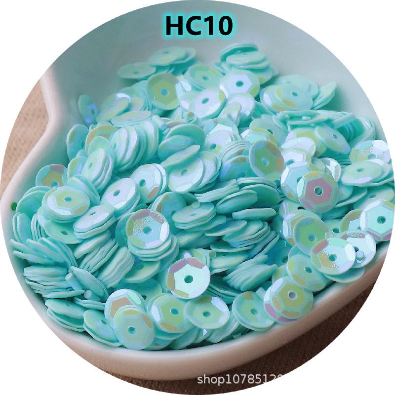 Paetês Côncavos Redondos AB Iridescentes de 6mm - Peças Curvas Brilhantes para Acessórios de Roupa e Joias DIY