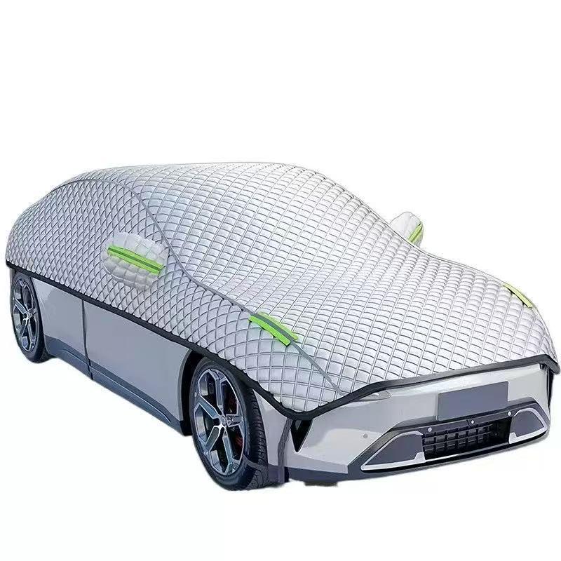 Universal Four Seasons Thickened Sunshade Half Car Cover for Heat and Sun Protection