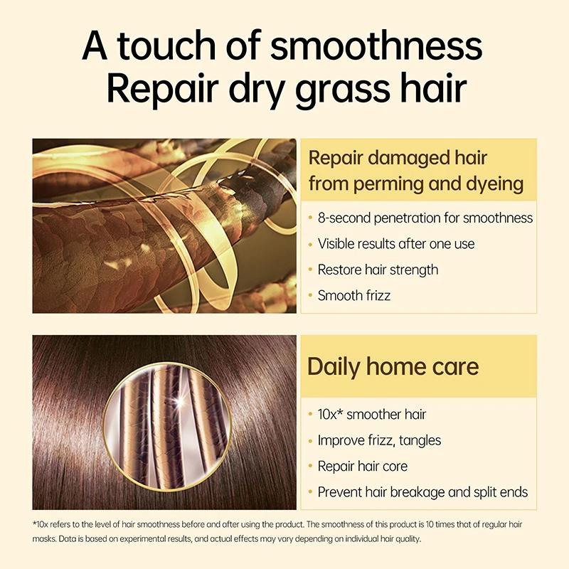 PURC Haarkur Set 8 Sekunden Sofortreparatur Geschädigtes Frizziges Keratin Glättende Haarkur Glänzendes Haar Behandlung Creme Haarpflege