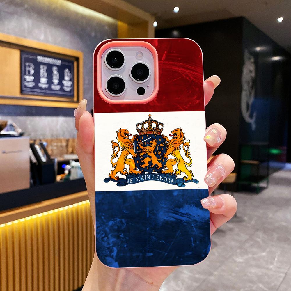 

Netherland Dutch Flag Jelly Double layer Pink Mobile Phone Case for iPhone 17 16 15 14 13 12 11 Air Pro Max Plus Protective iPhone17 Pro